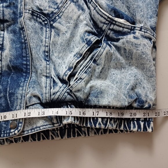 Giacca Blues 80s Acid-wash Denim Bomber Jacket - Picture 13 of 16